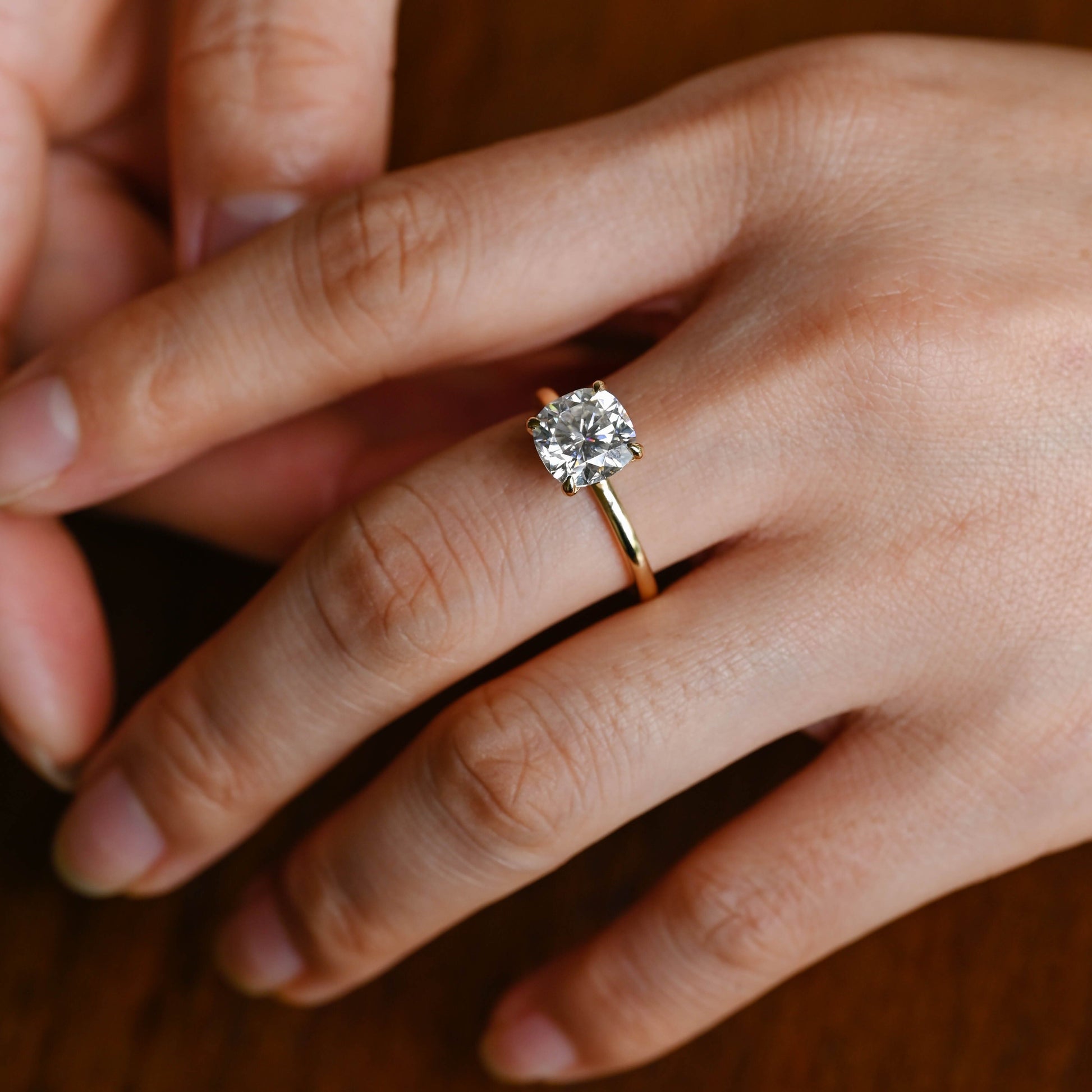 2 CT Emerald Pave Moissanite Engagement Ring