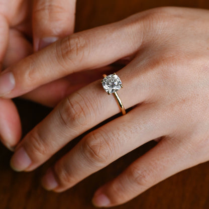 2 CT Emerald Pave Moissanite Engagement Ring
