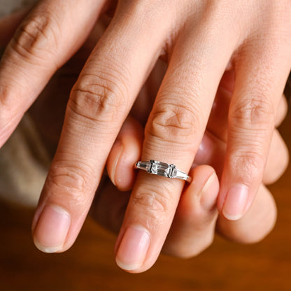 2 CT Emerald Pave Moissanite Engagement Ring