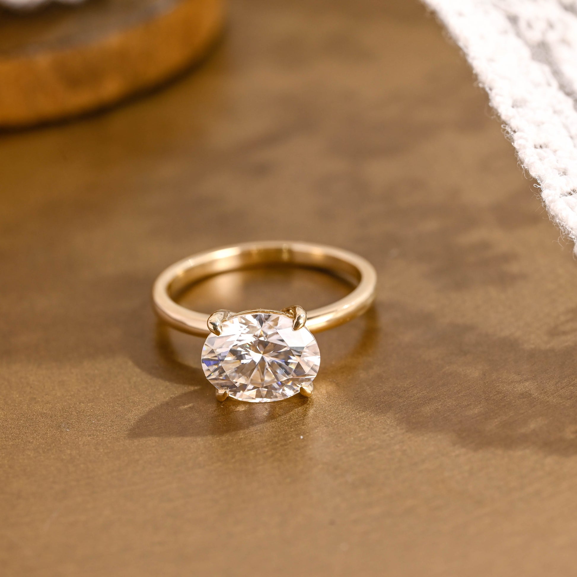 2 CT Emerald Pave Moissanite Engagement Ring