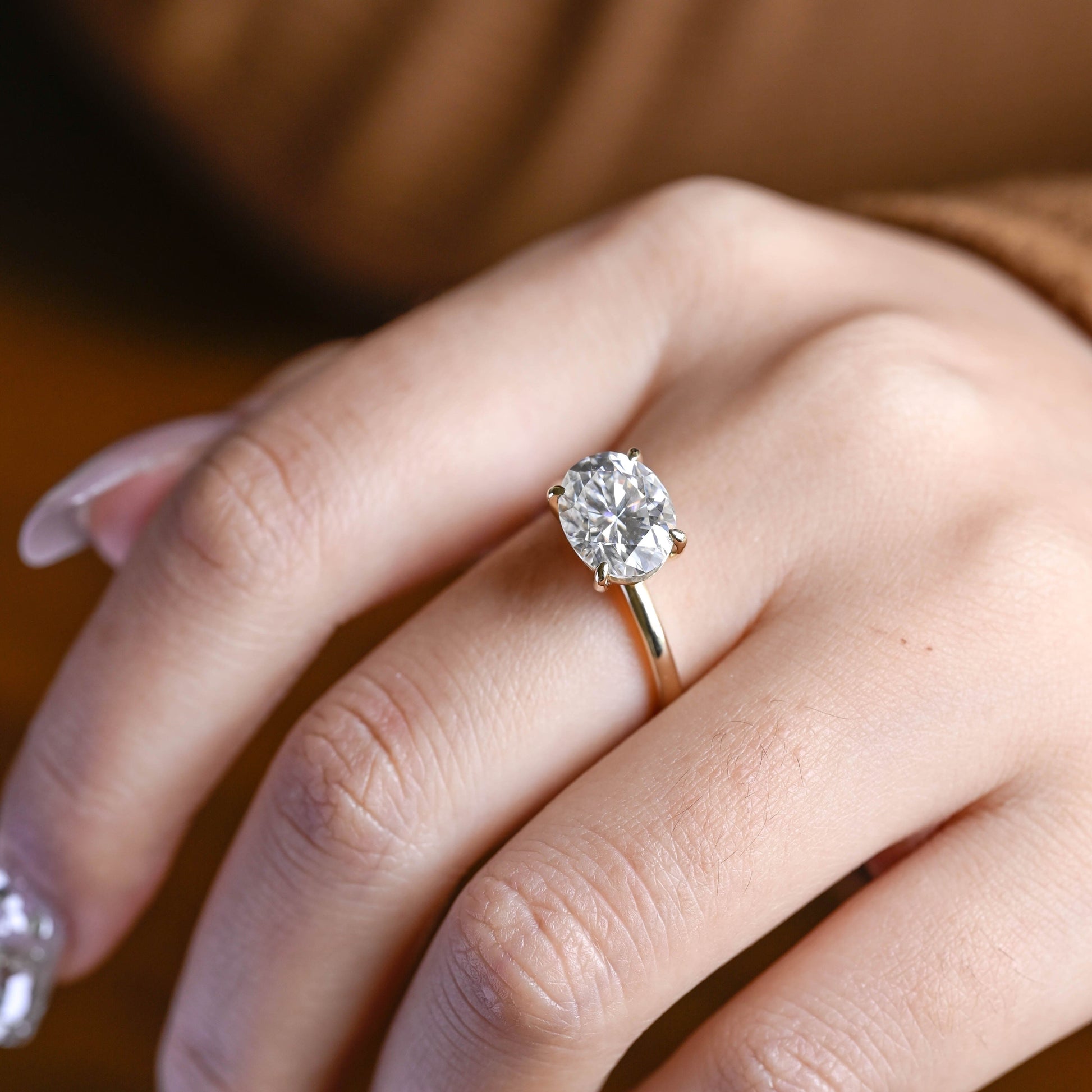 2 CT Emerald Pave Moissanite Engagement Ring