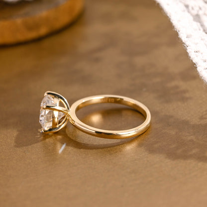 2 CT Emerald Pave Moissanite Engagement Ring