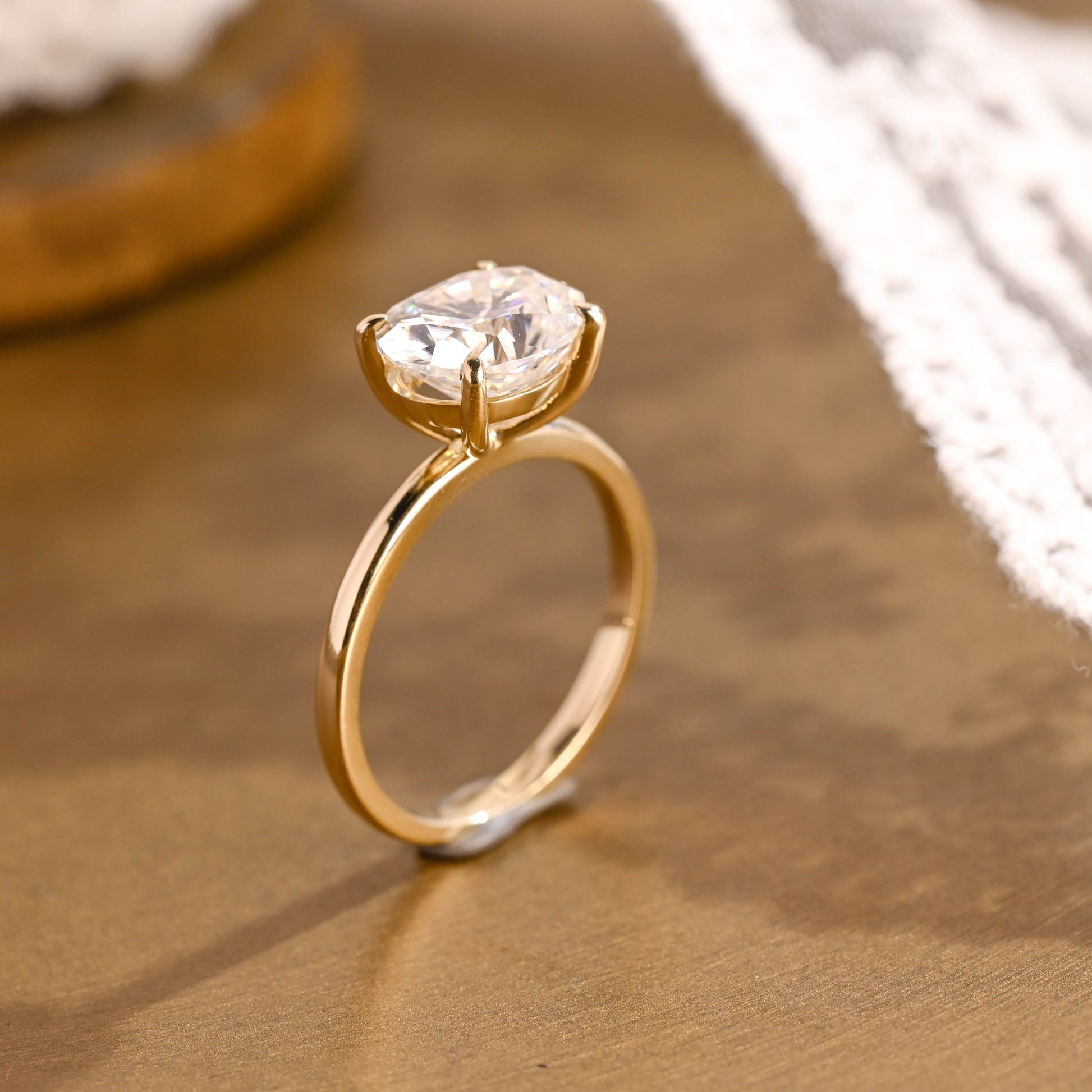 2 CT Emerald Pave Moissanite Engagement Ring