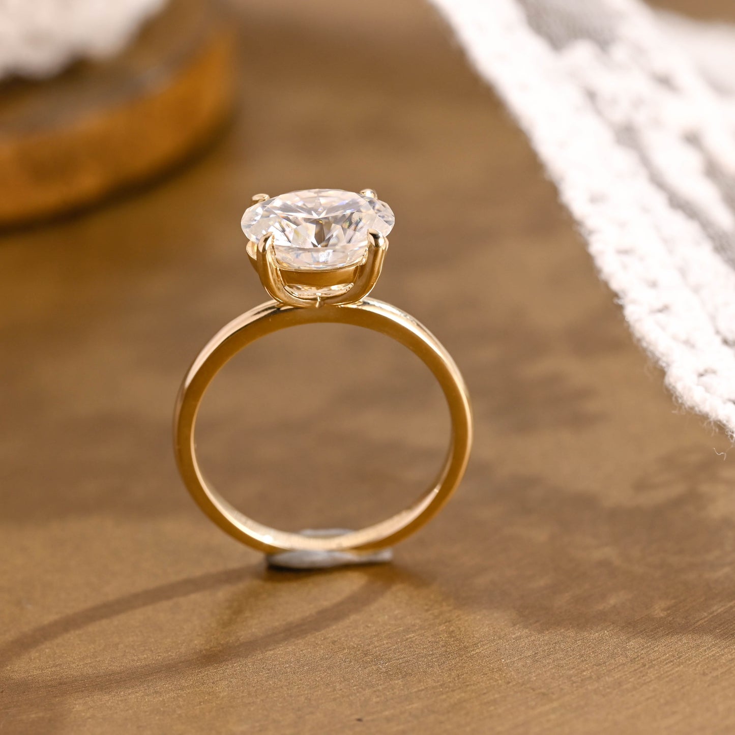 2 CT Emerald Pave Moissanite Engagement Ring