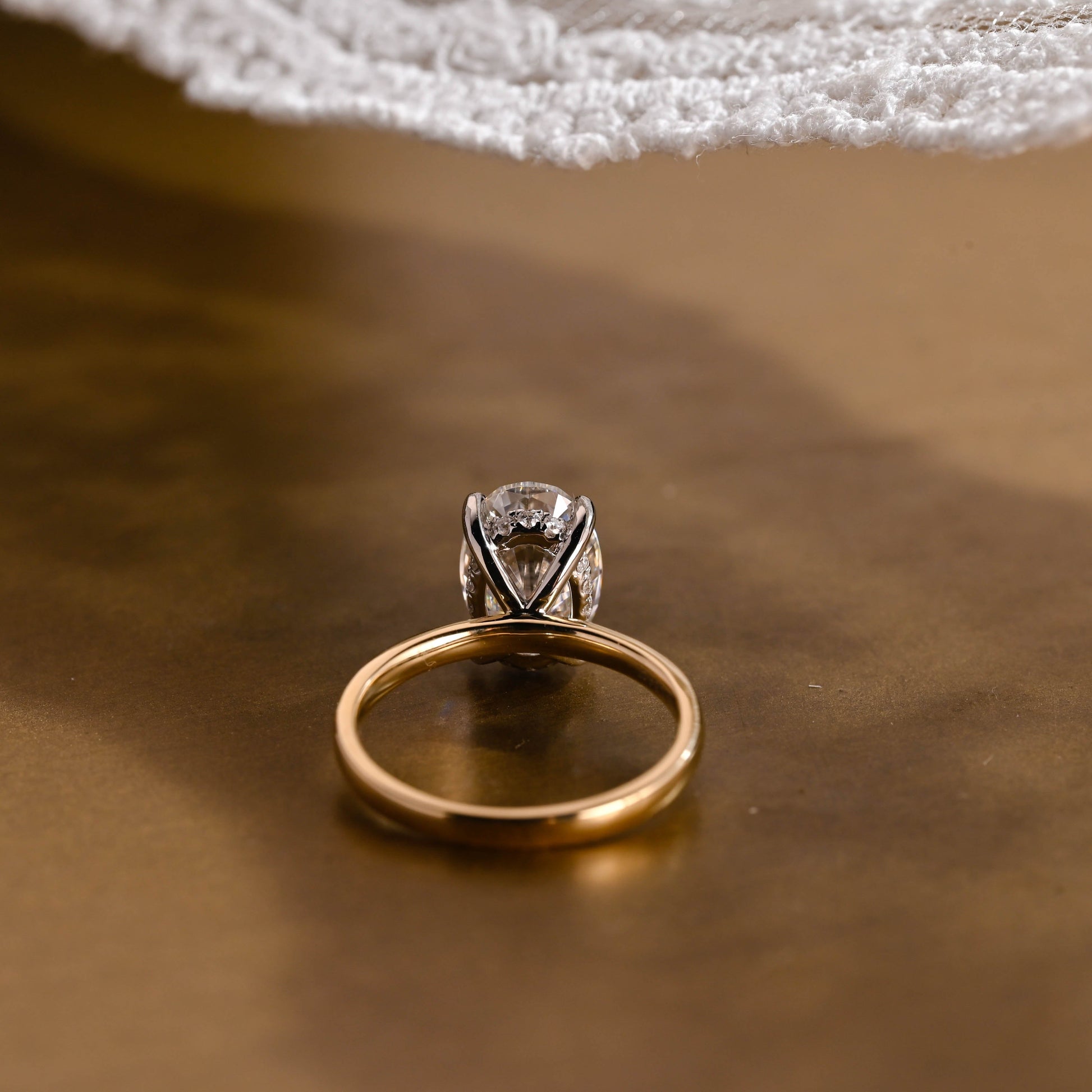 2 CT Emerald Pave Moissanite Engagement Ring