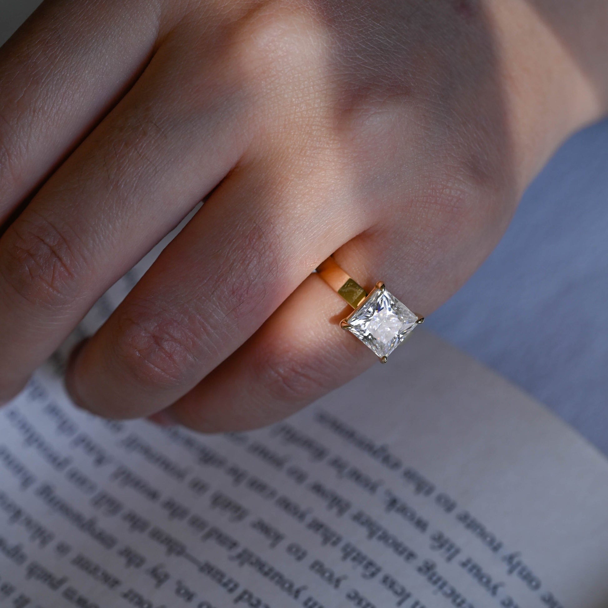 2 CT Emerald Pave Moissanite Engagement Ring