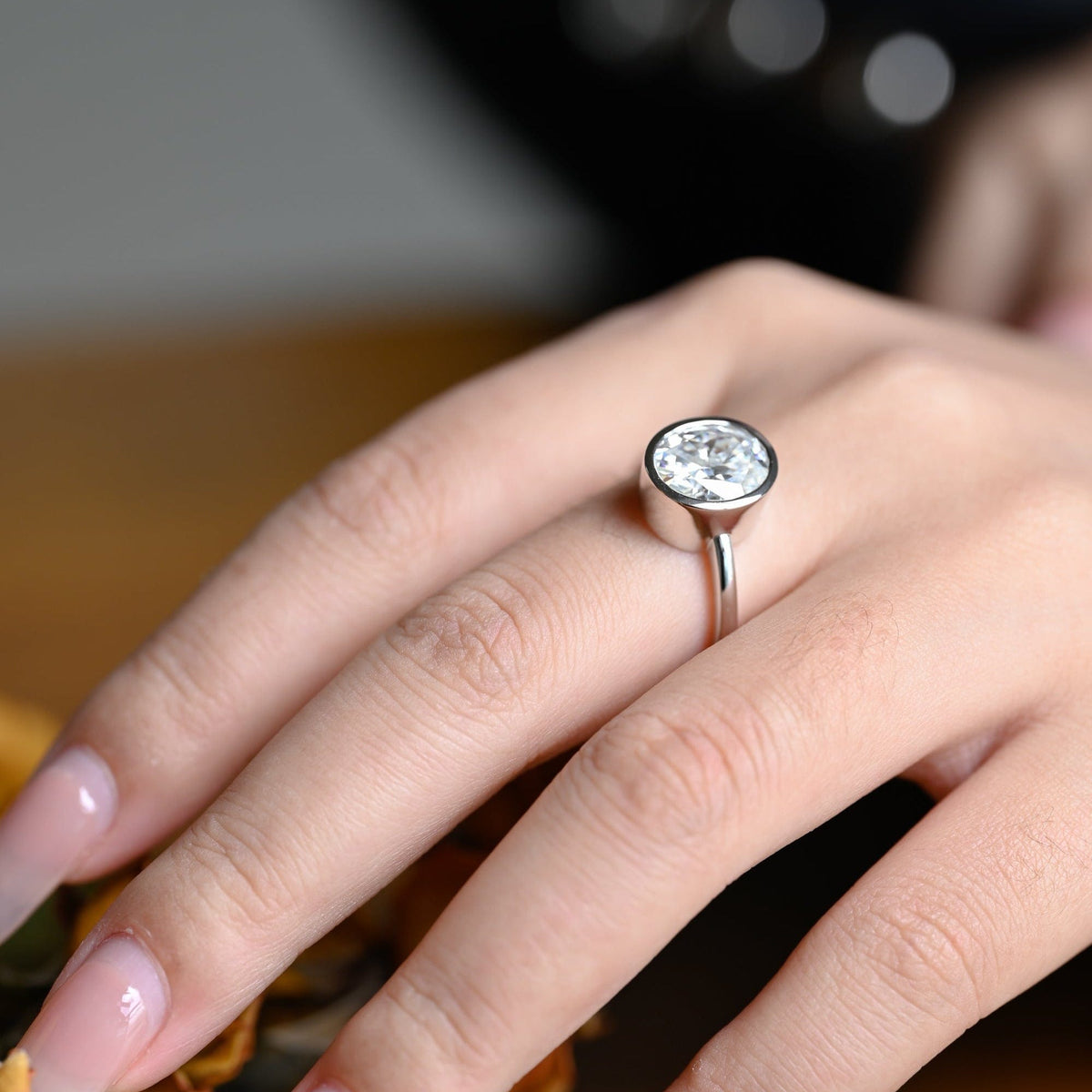 2 CT Emerald Pave Moissanite Engagement Ring