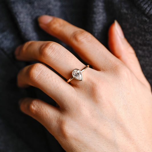 2 CT Emerald Pave Moissanite Engagement Ring