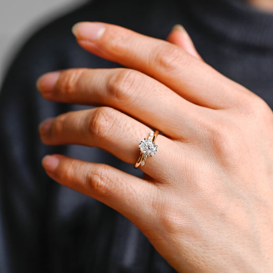 2 CT Emerald Pave Moissanite Engagement Ring
