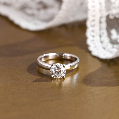 2 CT Emerald Pave Moissanite Engagement Ring