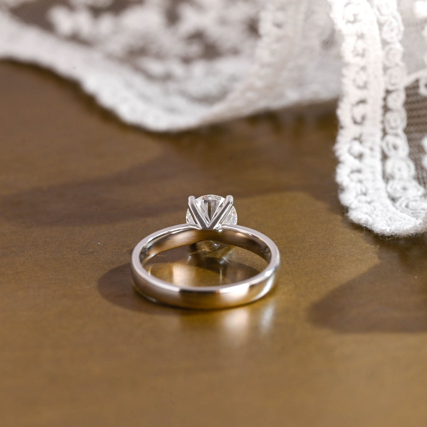 2 CT Emerald Pave Moissanite Engagement Ring