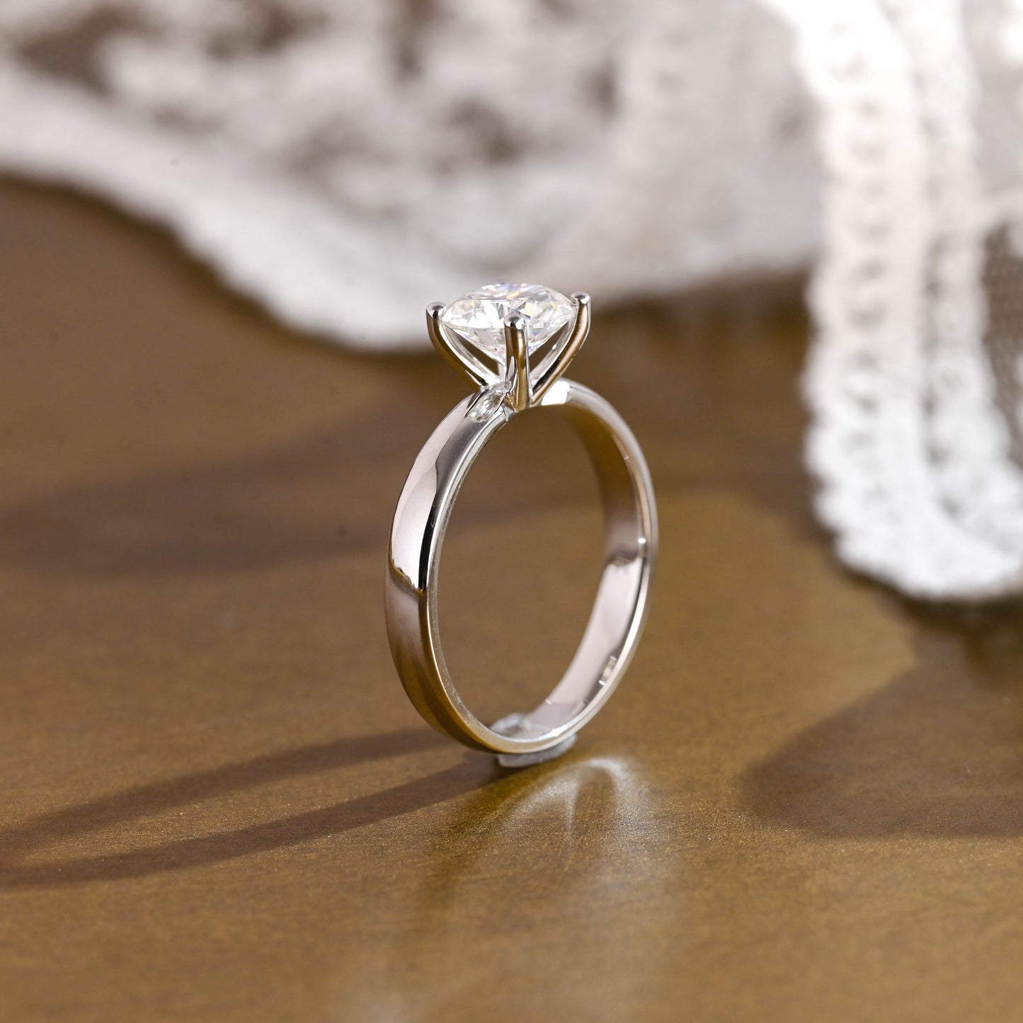 2 CT Emerald Pave Moissanite Engagement Ring