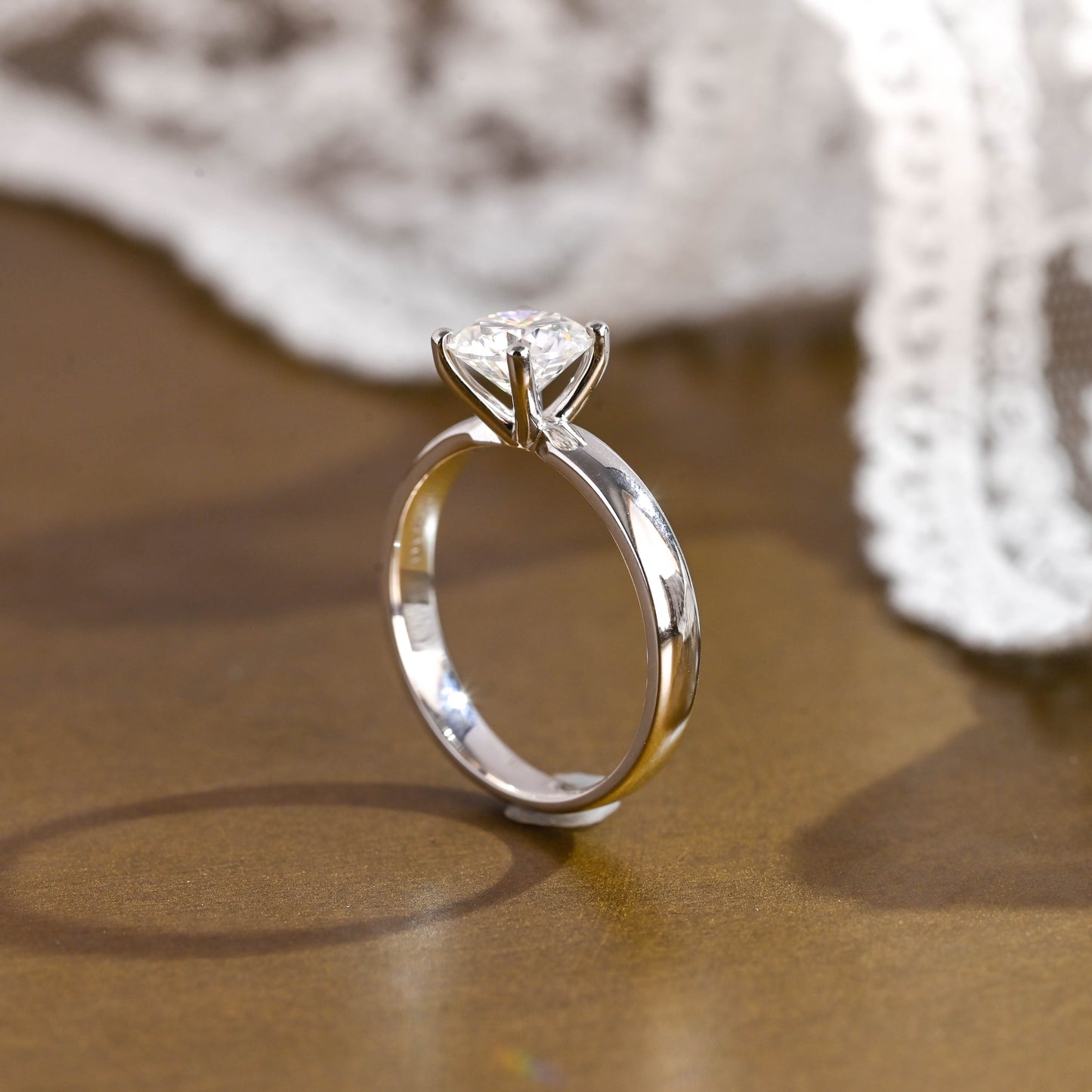 2 CT Emerald Pave Moissanite Engagement Ring