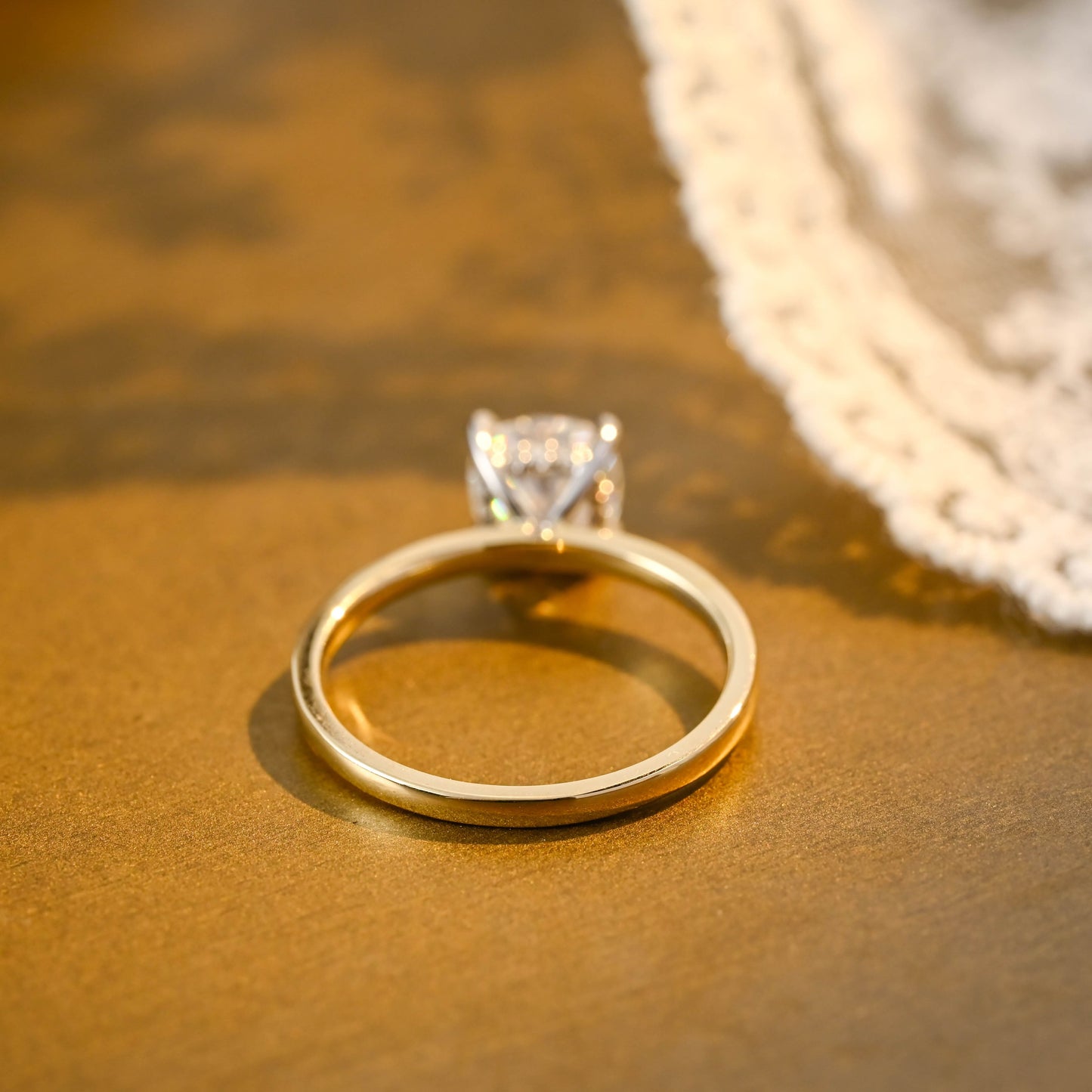 2 CT Emerald Pave Moissanite Engagement Ring