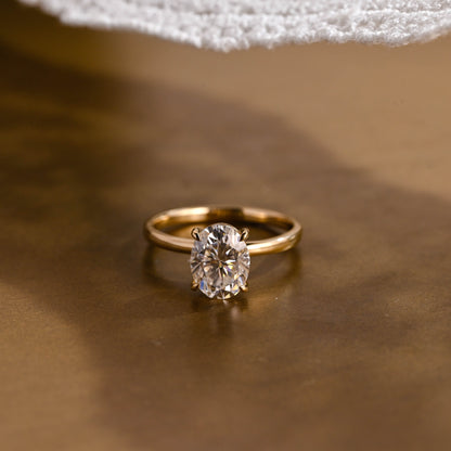 2 CT Emerald Pave Moissanite Engagement Ring