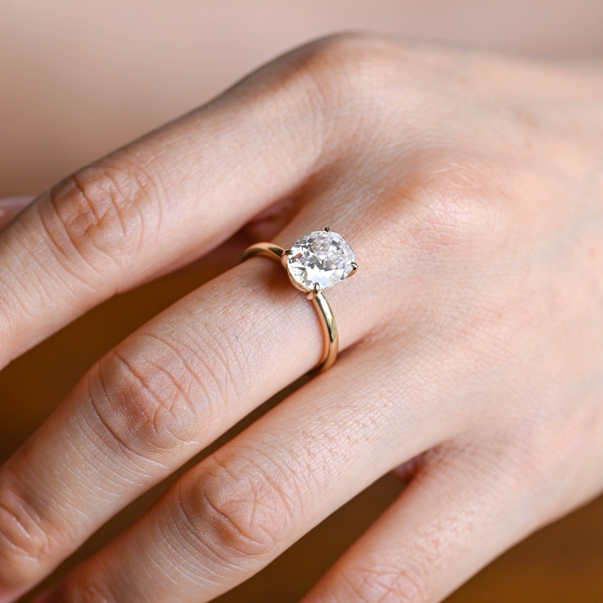2 CT Emerald Pave Moissanite Engagement Ring
