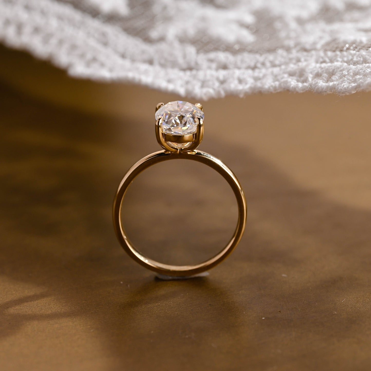2 CT Emerald Pave Moissanite Engagement Ring