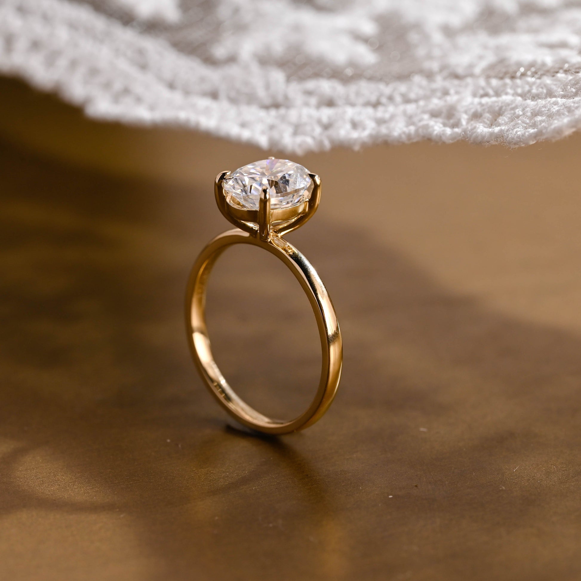 2 CT Emerald Pave Moissanite Engagement Ring