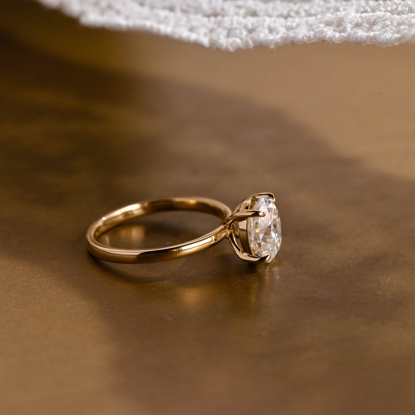 2 CT Emerald Pave Moissanite Engagement Ring