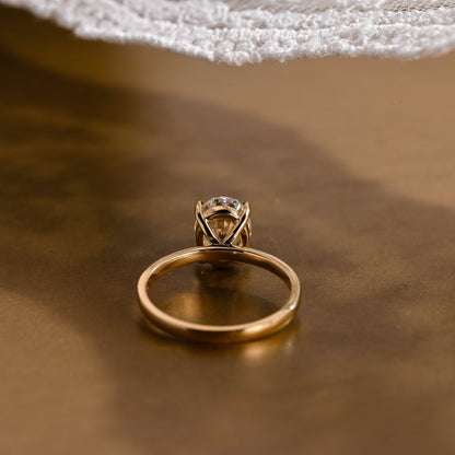 2 CT Emerald Pave Moissanite Engagement Ring