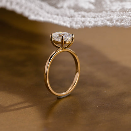 2 CT Emerald Pave Moissanite Engagement Ring