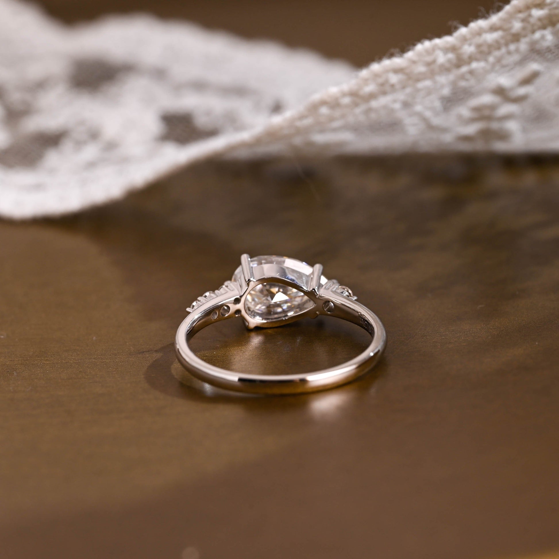 2 CT Emerald Pave Moissanite Engagement Ring