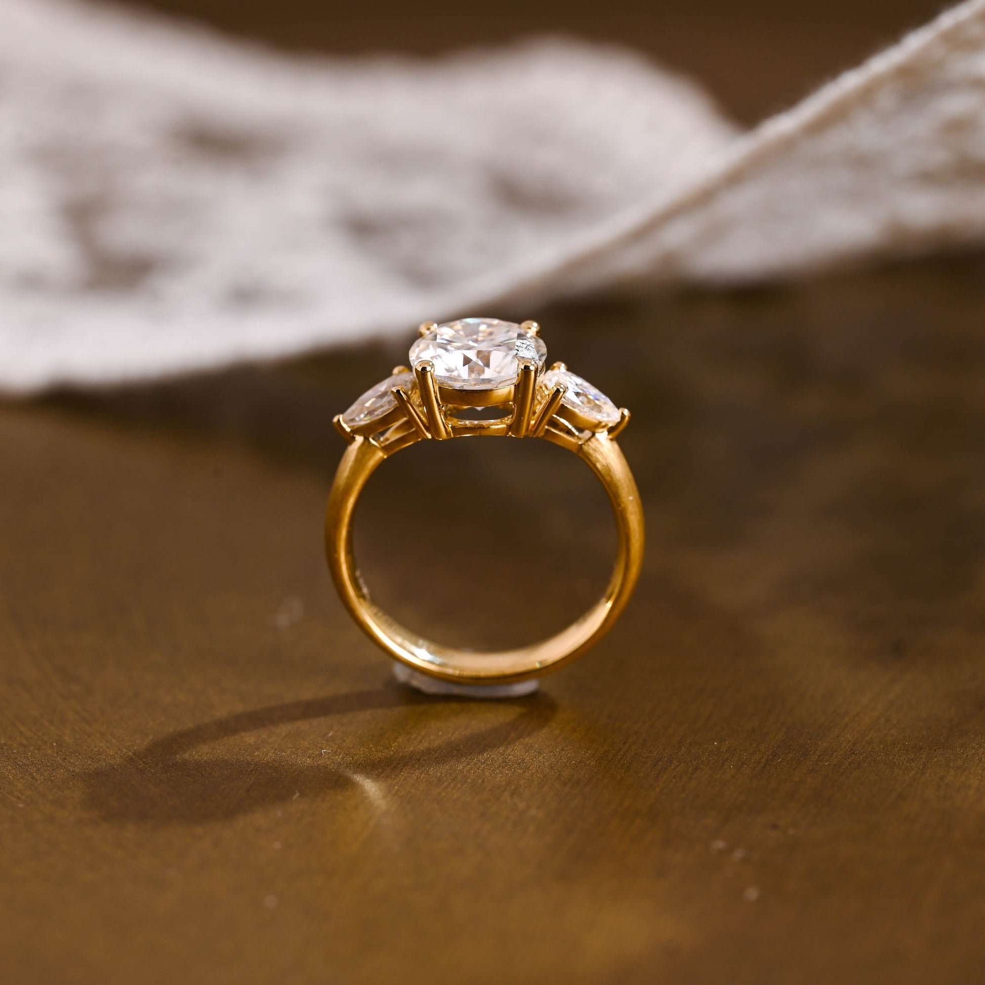 2 CT Emerald Pave Moissanite Engagement Ring