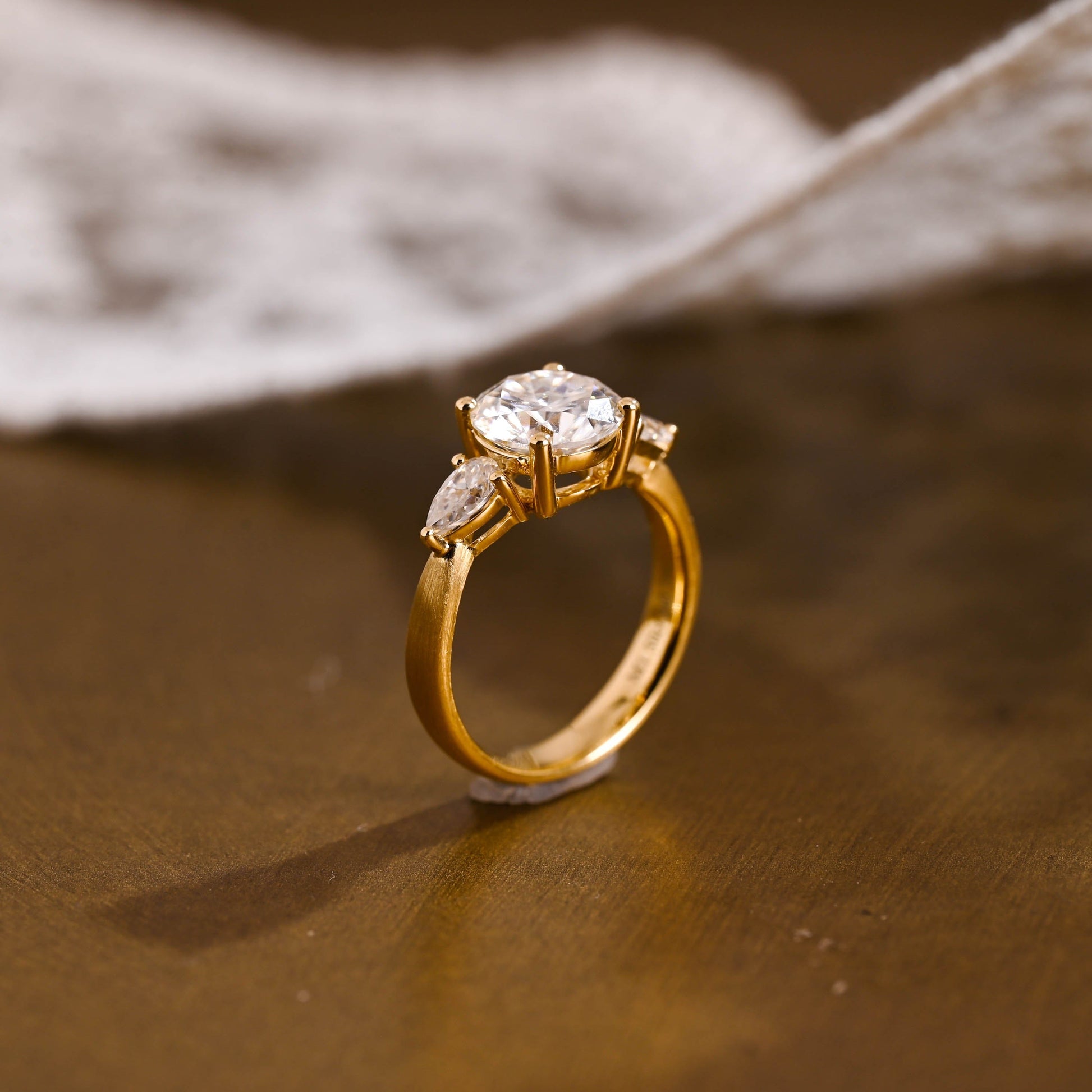 2 CT Emerald Pave Moissanite Engagement Ring