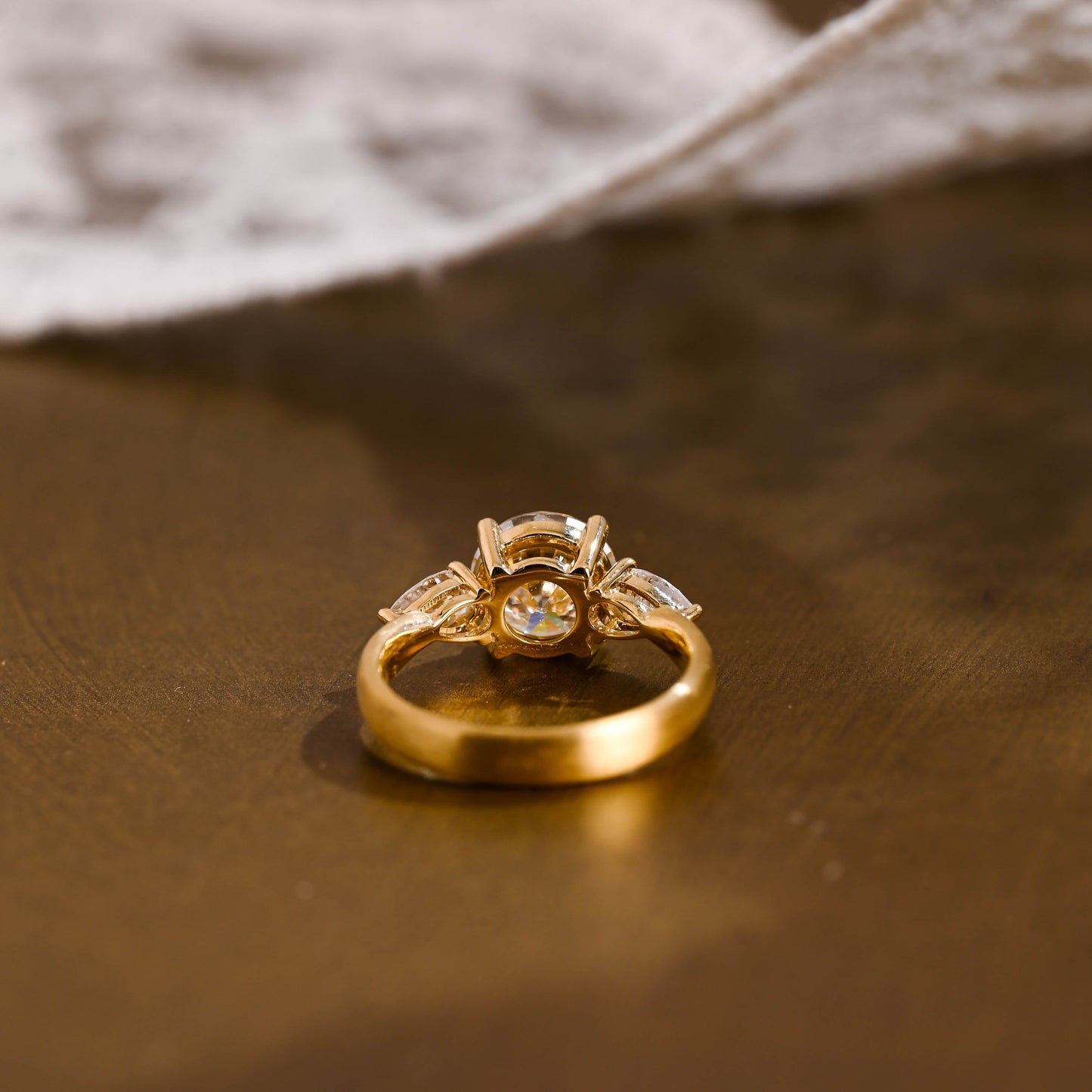 2 CT Emerald Pave Moissanite Engagement Ring
