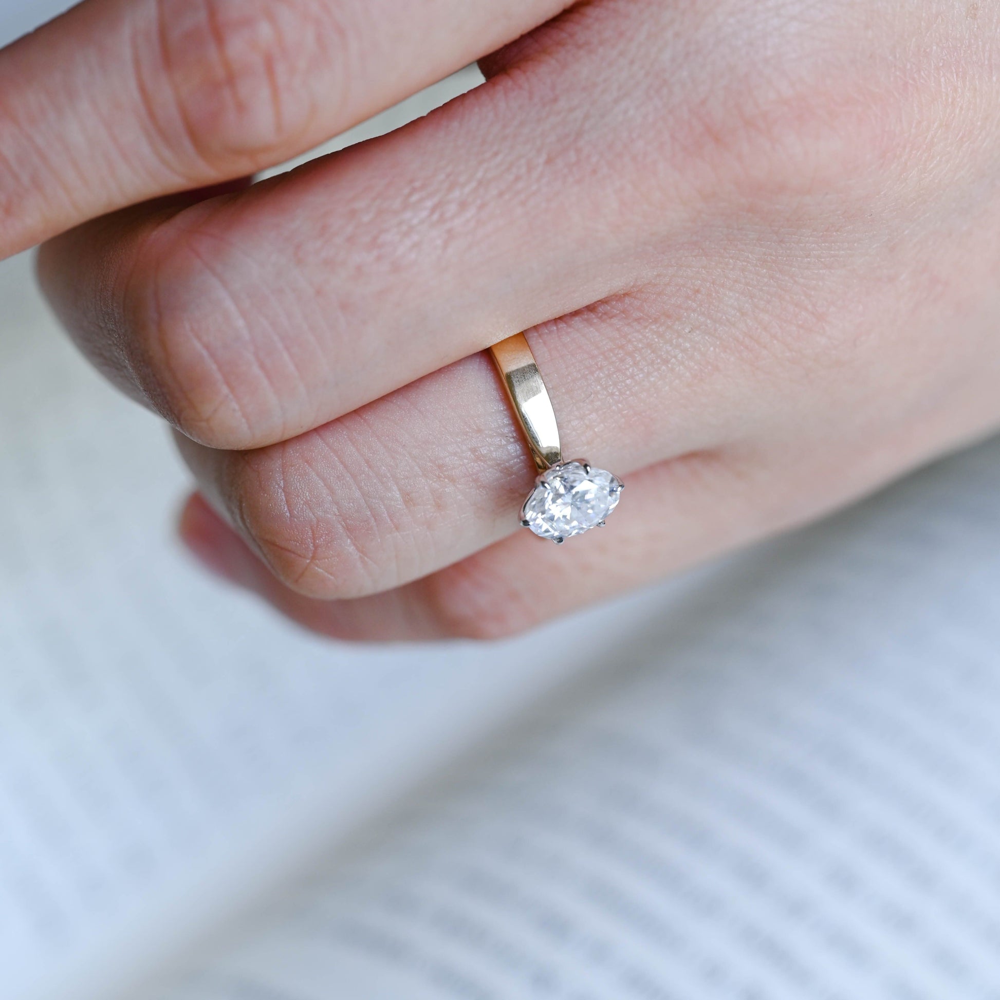 2 CT Emerald Pave Moissanite Engagement Ring