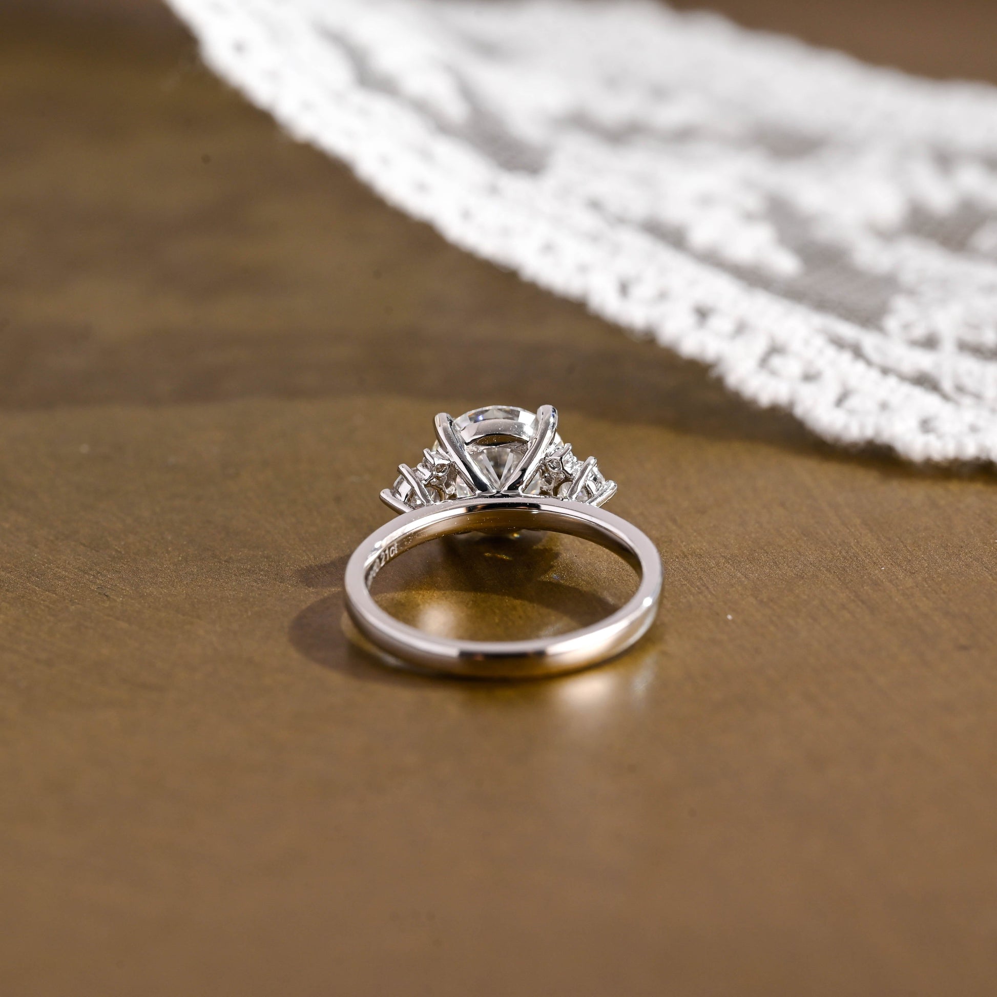 2 CT Emerald Pave Moissanite Engagement Ring
