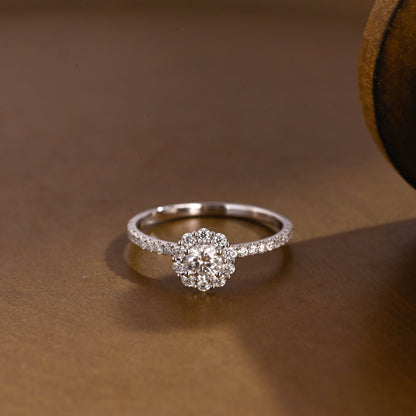 2 CT Emerald Pave Moissanite Engagement Ring