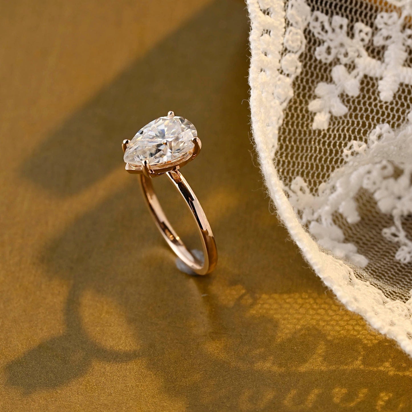 2 CT Emerald Pave Moissanite Engagement Ring