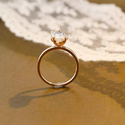 2 CT Emerald Pave Moissanite Engagement Ring