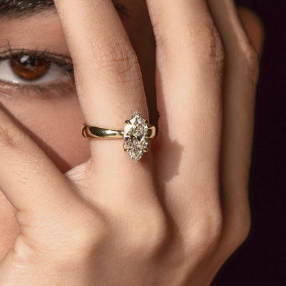 Marquise: Tapered Solitaire Lab Grown Diamond