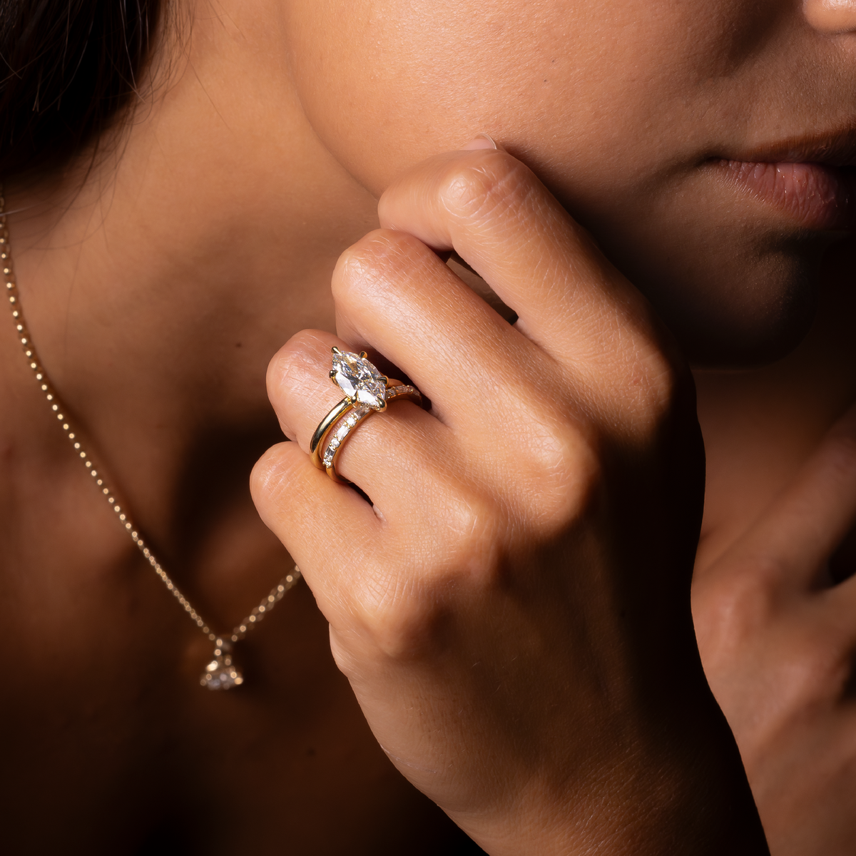 2 CT Marquise: Solitaire Lab Grown Diamond Engagement Ring