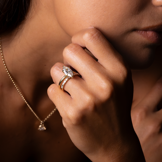 2 CT Marquise: Solitaire Lab Grown Diamond Engagement Ring