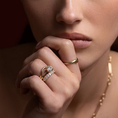 0.75 CT Round: Solitaire Lab Grown Diamond Engagement Ring