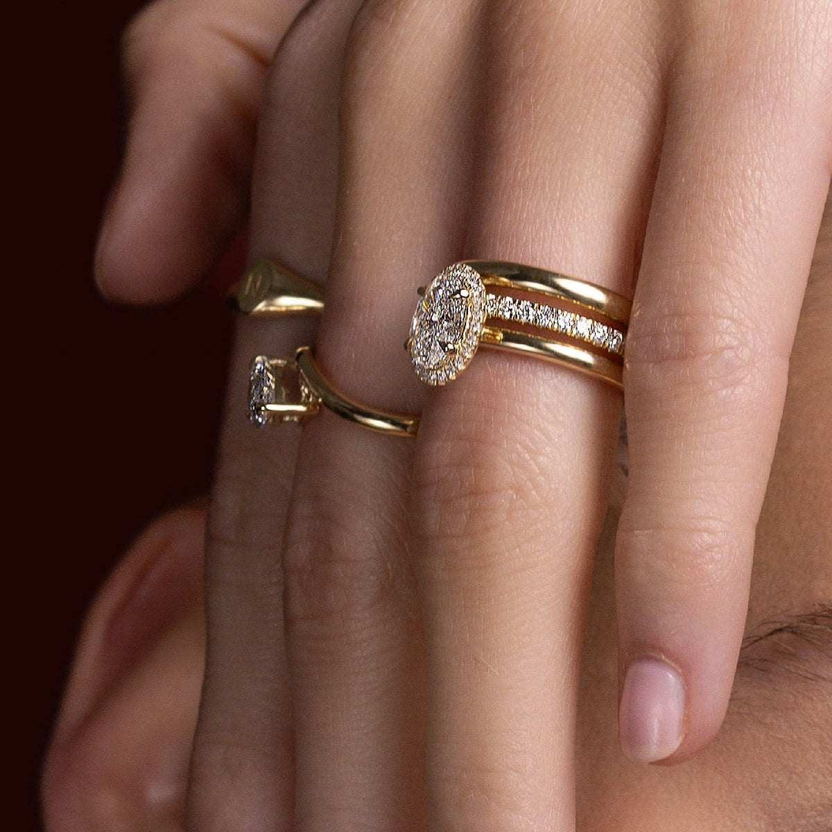 2 CT Oval: Halo Lab Grown Diamond Engagement Ring