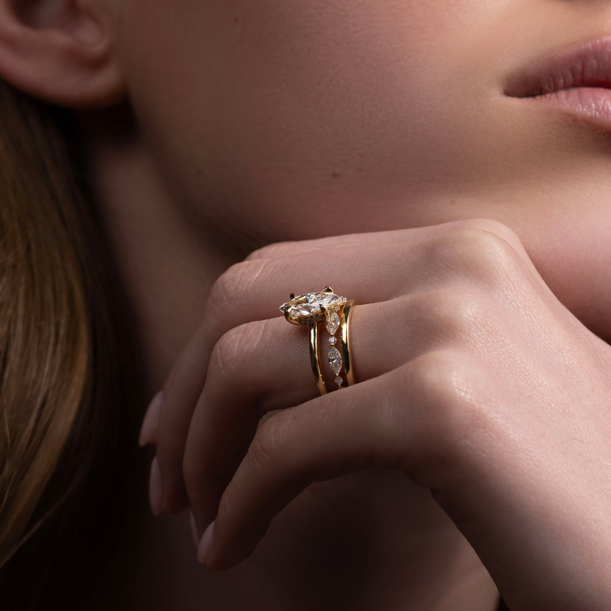 2 CT Marquise: Solitaire Lab Grown Diamond Engagement Ring