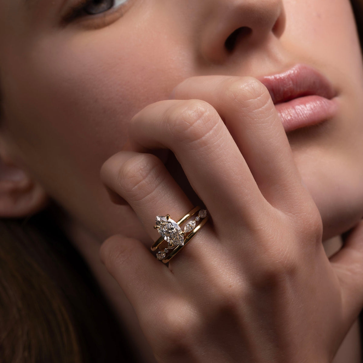 2 CT Marquise: Solitaire Lab Grown Diamond Engagement Ring