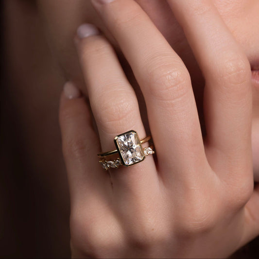 2 CT Radiant: Bezel Lab Grown Diamond Engagement Ring