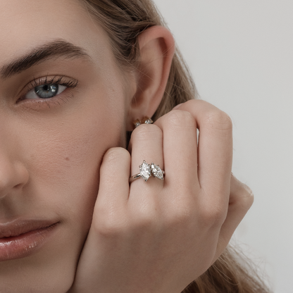2 CT Marquise: Toi Et Moi Lab Grown Diamond Engagement Ring
