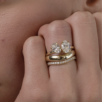 2 CT Oval: Toi Et Moi Lab Grown Diamond Engagement Ring