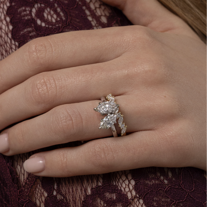 2 CT Marquise: Toi Et Moi Lab Grown Diamond Engagement Ring