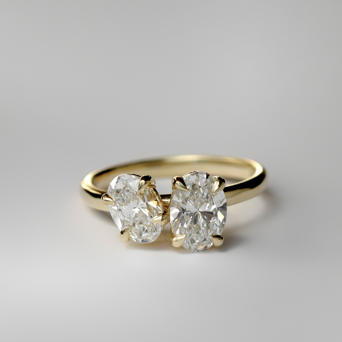 2 CT Oval: Toi Et Moi Lab Grown Diamond Engagement Ring