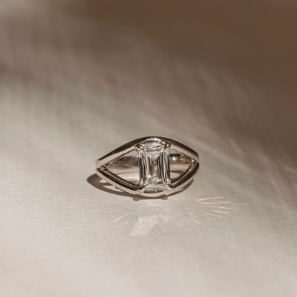 2 CT Radiant: Split Shank Lab Grown Diamond