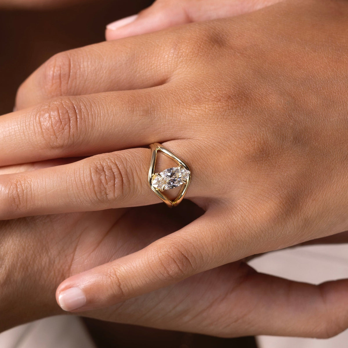 2 CT Radiant: Split Shank Lab Grown Diamond