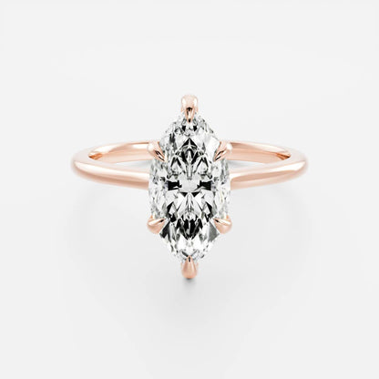 2 CT Marquise: Solitaire Lab Grown Diamond Engagement Ring