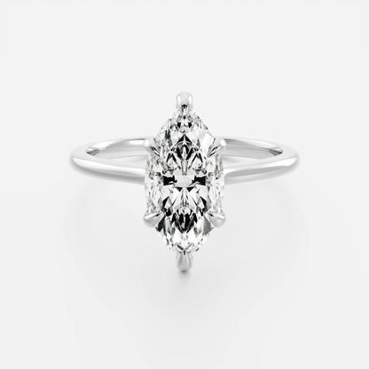 2 CT Marquise: Solitaire Lab Grown Diamond Engagement Ring